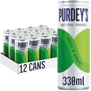 Purdey's Natural Energy Apple & Grape 330ml Can (Pack of 12) Purdey's Natural Energy Apple & Grape 330ml Can (Pack of 12)