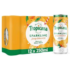 Tropicana Sparkling Zesty Orange Juice Drink Fizzy Drinks, Flavoured Water, Cocktail Mixers, Non Alcoholic Drinks, Flavoured Fizzy Water, Multipack Drink 12 x 250ml Tropicana Sparkling Zesty Orange Juice Drink Fizzy Drinks, Flavoured Water, Cocktail Mixers, Non Alcoholic Drinks, Flavoured Fizzy Water, Multipack Drink 12 x 250ml
