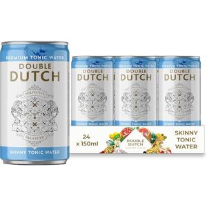 Double Dutch Skinny Tonic Water Low Calorie Diet Indian Tonic Water Gluten Free, Vegan Friendly Premium Mixer Perfect For Gin & Cocktails 24 x 150ml Cans Double Dutch Skinny Tonic Water Low Calorie Diet Indian Tonic Water Gluten Free, Vegan Friendly Premium Mixer Perfect For Gin & Cocktails 24 x 150ml Cans