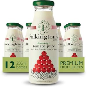 Folkington's Tomato Juice, 12 Glass Bottles, Pure Juice, Multipack 12 x 250 ml Folkington's Tomato Juice, 12 Glass Bottles, Pure Juice, Multipack 12 x 250 ml
