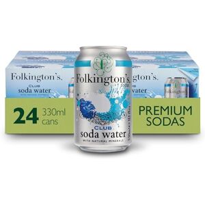 Folkington's Club Soda Water, 24 Cans, Natural Minerals Drink Mixer, 4 x 6 Pack of 330 ml, 24 Cans Total Folkington's Club Soda Water, 24 Cans, Natural Minerals Drink Mixer, 4 x 6 Pack of 330 ml, 24 Cans Total