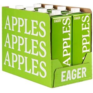 Eager Apple Juice 100% Pressed, Refreshing Fruit Drink, NFC Not From Concentrate, 1 Litre (Pack of 8) Eager Apple Juice 100% Pressed, Refreshing Fruit Drink, NFC Not From Concentrate, 1 Litre (Pack of 8)