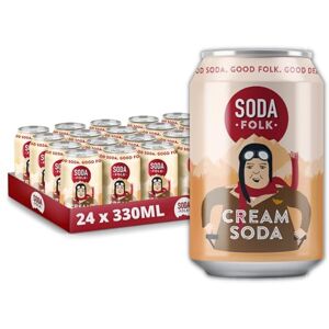 Soda Folk Cream Soda, American Style Fizzy Drinks, Real Maple Syrup, Sweet Refreshing Soft Drink, The Prime Drink, Nostalgic Flavours, Gluten Free & Vegan (24 x 330ml Cans) Soda Folk Cream Soda, American Style Fizzy Drinks, Real Maple Syrup, Sweet Refreshing Soft Drink, The Prime Drink, Nostalgic Flavours, Gluten Free & Vegan (24 x 330ml Cans)