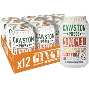 Cawston Press Sparkling Ginger Beer Blended with Sparkling Water and Pressed Apple (330ml x 12 cans) Gluten Free Vegan No Added Sugar Cawston Press Sparkling Ginger Beer Blended with Sparkling Water and Pressed Apple (330ml x 12 cans) Gluten Free Vegan No Added Sugar
