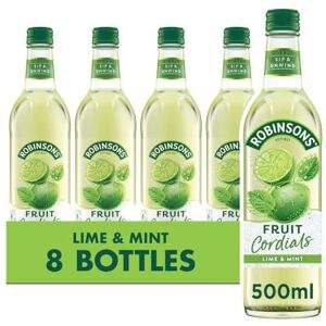 Robinsons Fruit Cordials Crushed Lime and Mint, 500 ml (Pack of 8) Robinsons Fruit Cordials Crushed Lime and Mint, 500 ml (Pack of 8)