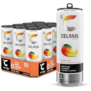 CELSIUS Energy Drink, Sparkling Mango Lemonade 355ml CELSIUS Energy Drink, Sparkling Mango Lemonade 355ml