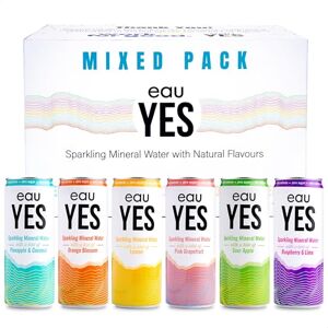 eauYES Sparkling Mineral Water Mixed Pack (12 x 330ml), 6 All Natural Flavours, Zero Sugar, Zero Calories, Zero Sweeteners, Vegan & Keto Friendly, Eco-Friendly Brand eauYES Sparkling Mineral Water Mixed Pack (12 x 330ml), 6 All Natural Flavours, Zero Sugar, Zero Calories, Zero Sweeteners, Vegan & Keto Friendly, Eco-Friendly Brand