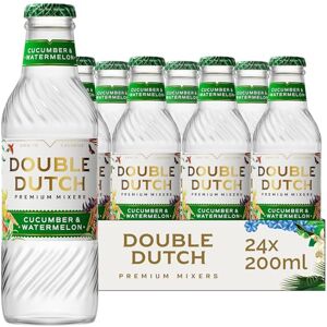Double Dutch Cucumber & Watermelon Soda Low Calorie Diet Soft Drink 100% Natural Ingredients Gluten Free, Vegan Friendly Premium Mixer Perfect For Gin, Vodka & Cocktails 24 x 200ml Bottles Double Dutch Cucumber & Watermelon Soda Low Calorie Diet Soft Drink 100% Natural Ingredients Gluten Free, Vegan Friendly Premium Mixer Perfect For Gin, Vodka & Cocktails 24 x 200ml Bottles
