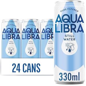 Libra Still Water, 330 ml, Pack of 24 Cans Libra Still Water, 330 ml, Pack of 24 Cans