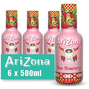 Arizona Kiwi Strawberry Fruit Juice, Pack of 6 x 500ml PET Bottles, Delicious Fruity Drink, No Artificial Flavours or Preservatives Arizona Kiwi Strawberry Fruit Juice, Pack of 6 x 500ml PET Bottles, Delicious Fruity Drink, No Artificial Flavours or Preservatives