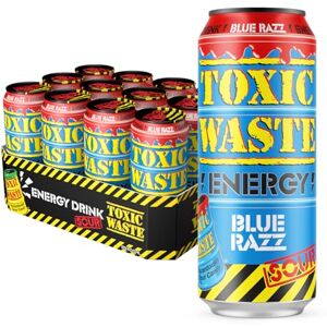 TOXIC WASTE Sour Blue Razz Energy Drink – 12 x 500ml Cans, Tangy Sparkling Fizz with Bold Flavour, Multipack for Gaming, Study, Parties, Road Trips and Fun Sharing TOXIC WASTE Sour Blue Razz Energy Drink – 12 x 500ml Cans, Tangy Sparkling Fizz with Bold Flavour, Multipack for Gaming, Study, Parties, Road Trips and Fun Sharing