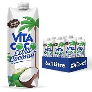 Vita Coco Extra Coconut Water Multipack 1 Litre x 6, Pressed Coconut Water, Packed With Electrolytes, Gluten Free, Full Of Vitamin C, Low-Calorie Electrolyte Drink, Thirst Quenching Refreshment Vita Coco Extra Coconut Water Multipack 1 Litre x 6, Pressed Coconut Water, Packed With Electrolytes, Gluten Free, Full Of Vitamin C, Low-Calorie Electrolyte Drink, Thirst Quenching Refreshment