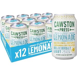 Cawston Press Sparkling Lemonade Fizzy Drink Blended With Sparkling Water, Squeezed Lemon Juice & Pressed Apple Juice (330ml x 12 cans) Gluten Free Vegan No Added Sugar Cawston Press Sparkling Lemonade Fizzy Drink Blended With Sparkling Water, Squeezed Lemon Juice & Pressed Apple Juice (330ml x 12 cans) Gluten Free Vegan No Added Sugar