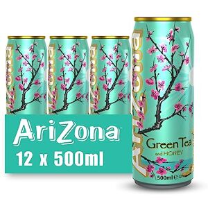 Arizona Green Iced Tea with Honey, Pack of 12 x 500ml Cans, Naturally Sweetened Green Tea, No Artificial Colours or Preservatives Arizona Green Iced Tea with Honey, Pack of 12 x 500ml Cans, Naturally Sweetened Green Tea, No Artificial Colours or Preservatives