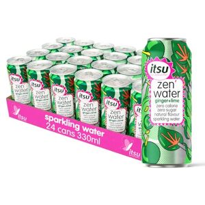 Itsu Ginger + Lime Zen Water Naturally Flavoured Sparkling Water 330ml (Pack of 24) Zero Calories, Zero Sugar 24 x 330ml Pack Itsu Ginger + Lime Zen Water Naturally Flavoured Sparkling Water 330ml (Pack of 24) Zero Calories, Zero Sugar 24 x 330ml Pack