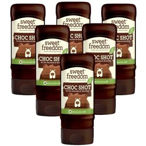 Sweet Freedom Choc Shot Chocolate Refined Sugar Free Syrup for Coffee, Dessert, Milkshakes & Baking, High Fibre, Vegan, Only 13 Calories Per Teaspoon (Pack of 6) Sweet Freedom Choc Shot Chocolate Refined Sugar Free Syrup for Coffee, Dessert, Milkshakes & Baking, High Fibre, Vegan, Only 13 Calories Per Teaspoon (Pack of 6)