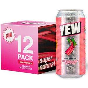 YEW Pink Rhubarb Sparkling Water 12 x 440ml Cans ZERO Sugar, ZERO Sweetener, Naturally Flavoured Sparkling Water, Calorie Free, Gluten Free, Keto Friendly and Vegan Healthy Fizzy Drink YEW Pink Rhubarb Sparkling Water 12 x 440ml Cans ZERO Sugar, ZERO Sweetener, Naturally Flavoured Sparkling Water, Calorie Free, Gluten Free, Keto Friendly and Vegan Healthy Fizzy Drink