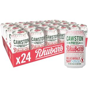 Cawston Press Rhubarb Fizzy Drink Blended With Sparkling Water and Pressed Apple Juice (330ml x 24 cans) Gluten Free Vegan No Added Sugar Cawston Press Rhubarb Fizzy Drink Blended With Sparkling Water and Pressed Apple Juice (330ml x 24 cans) Gluten Free Vegan No Added Sugar