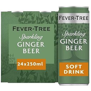 FEVER-TREE Sparkling Ginger Beer Soft Drink 24x250ml FEVER-TREE Sparkling Ginger Beer Soft Drink 24x250ml
