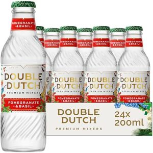 Double Dutch Pomegranate & Basil Soda Low Calorie Diet Soft Drink 100% Natural Ingredients Gluten Free, Vegan Friendly Premium Mixer Perfect For Gin, Vodka & Cocktails 24 x 200ml Bottles Double Dutch Pomegranate & Basil Soda Low Calorie Diet Soft Drink 100% Natural Ingredients Gluten Free, Vegan Friendly Premium Mixer Perfect For Gin, Vodka & Cocktails 24 x 200ml Bottles