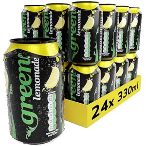 Green Cola Green Lemonade Low Calorie Soft Drinks Sparkling Lemon Flavour with 7% Natural Juice No Added Sugar, Sweetened with Stevia, No Aspartame Alternative Fizzy Drink Bulk Pack 24 Cans x 330ml Green Cola Green Lemonade Low Calorie Soft Drinks Sparkling Lemon Flavour with 7% Natural Juice No Added Sugar, Sweetened with Stevia, No Aspartame Alternative Fizzy Drink Bulk Pack 24 Cans x 330ml