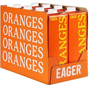 Eager Smooth Orange Juice 100% Squeezed, Refreshing Fruit Drink, No Bits, NFC Not From Concentrate, 1 Litre (Pack of 8) Eager Smooth Orange Juice 100% Squeezed, Refreshing Fruit Drink, No Bits, NFC Not From Concentrate, 1 Litre (Pack of 8)