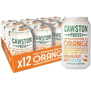 Cawston Press Sparkling Orange Fizzy Drink Blended With Sparkling Water and Pressed Apple (330ml x 12 cans) Gluten Free Vegan No Added Sugar Cawston Press Sparkling Orange Fizzy Drink Blended With Sparkling Water and Pressed Apple (330ml x 12 cans) Gluten Free Vegan No Added Sugar