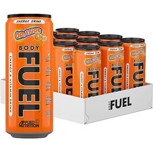 Applied Nutrition BodyFuel Energy & Vitamins Drink Fast Energy, Energy Drink, Sugar Free with Caffeine (Pack of 12 Cans x 330ml) (Orange) Applied Nutrition BodyFuel Energy & Vitamins Drink Fast Energy, Energy Drink, Sugar Free with Caffeine (Pack of 12 Cans x 330ml) (Orange)