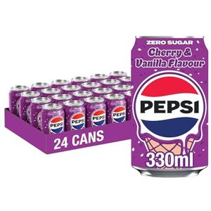 Pepsi Zero Sugar Cherry and Vanilla Ice Cream 330ml Can (Pack of 24) Pepsi Zero Sugar Cherry and Vanilla Ice Cream 330ml Can (Pack of 24)