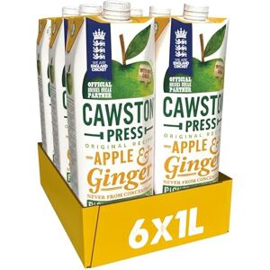 Cawston Press Apple & Ginger Pressed Juice 1 Litre Pack of Juice Cartons All Natural – Vegan – No Added Sugar, (Pack of 6) Cawston Press Apple & Ginger Pressed Juice 1 Litre Pack of Juice Cartons All Natural – Vegan – No Added Sugar, (Pack of 6)