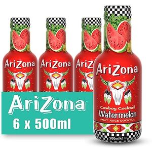 Arizona Watermelon, Pack of 6 x 500ml PET Bottles, Delicious Fruit Juice Drink, No Artificial Flavours or Preservatives Arizona Watermelon, Pack of 6 x 500ml PET Bottles, Delicious Fruit Juice Drink, No Artificial Flavours or Preservatives