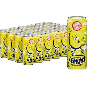 KARMA DRINKS Lemony Lemonade (24 x 250ml Cans), Natural Ingredients, Fairtrade, Gluten Free, Vegan Friendly, Delicious Soft Drink, Carbonated Fizzy Drink, Organic, No GMO KARMA DRINKS Lemony Lemonade (24 x 250ml Cans), Natural Ingredients, Fairtrade, Gluten Free, Vegan Friendly, Delicious Soft Drink, Carbonated Fizzy Drink, Organic, No GMO