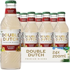 Double Dutch Ginger Beer Blend of 3 Fiery Gingers 100% Natural Ingredients Gluten Free, Vegan Friendly Premium Soft Drink & Mixer Perfect For Rum & Cocktails 24 x 200ml Bottles Double Dutch Ginger Beer Blend of 3 Fiery Gingers 100% Natural Ingredients Gluten Free, Vegan Friendly Premium Soft Drink & Mixer Perfect For Rum & Cocktails 24 x 200ml Bottles