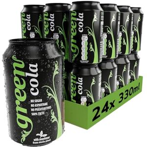 Green Cola Zero Calorie Sparkling Soft Drinks Sweetened with Stevia, Sugar-Free, Natural Caffeine, No Aspartame Delicious and Healthy Alternative Fizzy Drink- Bulk Pack 24 Cans x 330ml Green Cola Zero Calorie Sparkling Soft Drinks Sweetened with Stevia, Sugar-Free, Natural Caffeine, No Aspartame Delicious and Healthy Alternative Fizzy Drink- Bulk Pack 24 Cans x 330ml