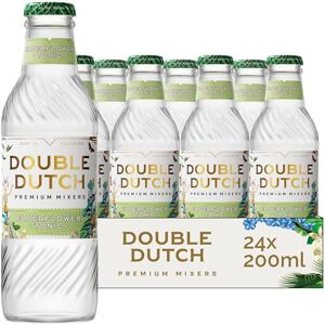 Double Dutch Elderflower Tonic Water Low Calorie Diet Tonic Water 100% Natural Ingredients Gluten Free, Vegan Friendly Premium Mixer Perfect For Gin, Vodka & Cocktails 24 x 200ml Bottles Double Dutch Elderflower Tonic Water Low Calorie Diet Tonic Water 100% Natural Ingredients Gluten Free, Vegan Friendly Premium Mixer Perfect For Gin, Vodka & Cocktails 24 x 200ml Bottles