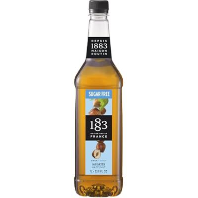 1883 MAISON ROUTIN Premium Sugar Free Hazelnut Syrup, 1 Litre PET Bottle Flavoured Syrup, For Coffee, Tea, Cocktails, Iced Drinks & Desserts, Zero Sugar, Low Calorie, Vegan Friendly, Made in France 1883 MAISON ROUTIN Premium Sugar Free Hazelnut Syrup, 1 Litre PET Bottle Flavoured Syrup, For Coffee, Tea, Cocktails, Iced Drinks & Desserts, Zero Sugar, Low Calorie, Vegan Friendly, Made in France