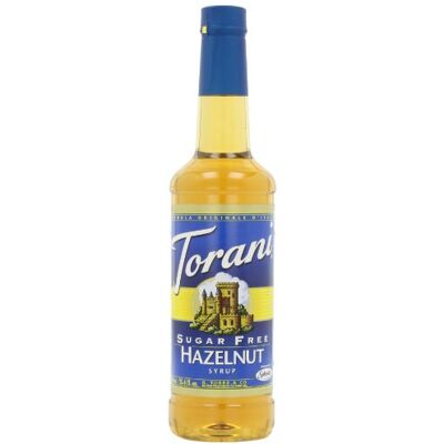Torani Sugar Free Coffee Syrup, Classic Hazelnut Flavour, 750ml Zero Calorie Drink Syrup, No Added Sugar, Barista Style for Coffee, Lattes and Iced Drinks, Vegan Friendly Torani Sugar Free Coffee Syrup, Classic Hazelnut Flavour, 750ml Zero Calorie Drink Syrup, No Added Sugar, Barista Style for Coffee, Lattes and Iced Drinks, Vegan Friendly