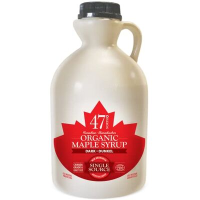 47 North 47° North Single Source Organic Canadian Maple Syrup, Grade A Dark Robust 1l 47 North 47° North Single Source Organic Canadian Maple Syrup, Grade A Dark Robust 1l