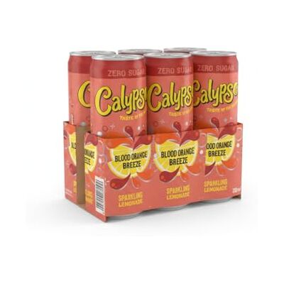 Calypso Sparkling Lemonade 330ml Cans – Zero Sugar, Refreshing Carbonated Lemon Drink, Light & Crisp Flavour (Pack of 6, Blood Orange Breeze) Calypso Sparkling Lemonade 330ml Cans – Zero Sugar, Refreshing Carbonated Lemon Drink, Light & Crisp Flavour (Pack of 6, Blood Orange Breeze)