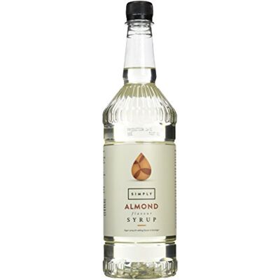 Simply Almond Syrup, Vegan & Nut Free Flavoured Syrup for Coffee, Cocktails & Baking (1 Litre) Simply Almond Syrup, Vegan & Nut Free Flavoured Syrup for Coffee, Cocktails & Baking (1 Litre)