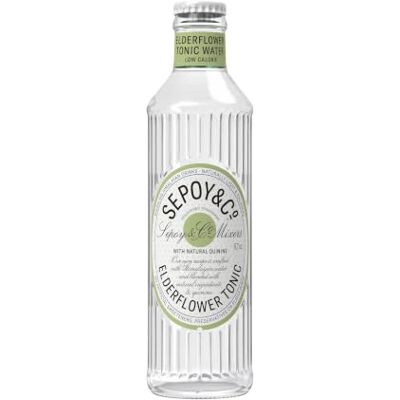 SEPOY & CO . Elderflower Tonic Water 12 x 200ml Low Calorie, Less Sugar Pure Himalayan Water & 100% Natural Ingredients Elderflower sourced from UK SEPOY & CO . Elderflower Tonic Water 12 x 200ml Low Calorie, Less Sugar Pure Himalayan Water & 100% Natural Ingredients Elderflower sourced from UK