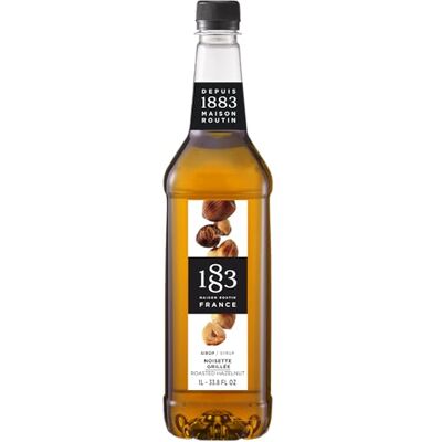 1883 MAISON ROUTIN Premium Roasted Hazelnut Syrup, 1 Litre PET Bottle Flavoured Syrup, For Coffee, Tea, Cocktails, Iced Drinks & Desserts, Made with Pure Cane Sugar, No Artificial Colours, Vegan 1883 MAISON ROUTIN Premium Roasted Hazelnut Syrup, 1 Litre PET Bottle Flavoured Syrup, For Coffee, Tea, Cocktails, Iced Drinks & Desserts, Made with Pure Cane Sugar, No Artificial Colours, Vegan