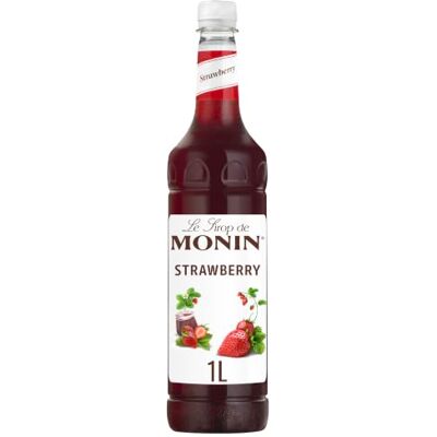 Monin Premium Strawberry Syrup 1L, for Cocktails & Mocktails, Vegan Vegan-friendly, latte creation, cocktail mixer, bar and cafe essential, dessert drizzle, hot and cold drinks, made in France Monin Premium Strawberry Syrup 1L, for Cocktails & Mocktails, Vegan Vegan-friendly, latte creation, cocktail mixer, bar and cafe essential, dessert drizzle, hot and cold drinks, made in France