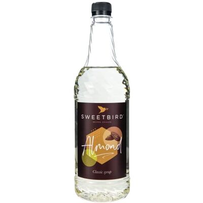 Sweetbird Almond Syrup 1 Litre Vegan Friendly Professional grocery ingredient blends easily to enhance hot or cold beverages for commercial cafe drink service. Sweetbird Almond Syrup 1 Litre Vegan Friendly Professional grocery ingredient blends easily to enhance hot or cold beverages for commercial cafe drink service.