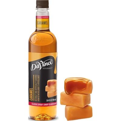 DaVinci Gourmet Da Vinci Caramel Syrup, 750 ml Bottle (Plastic). DaVinci Gourmet Da Vinci Caramel Syrup, 750 ml Bottle (Plastic).