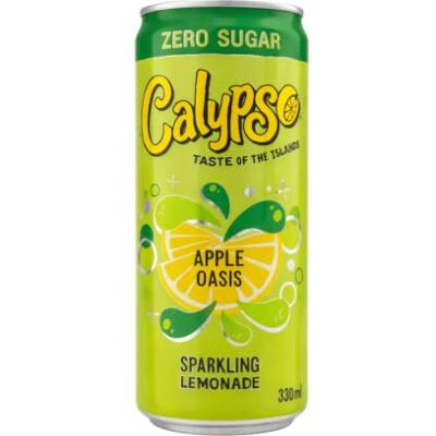 Calypso Sparkling Lemonade 330ml Cans – Zero Sugar, Refreshing Carbonated Lemon Drink, Light & Crisp Flavour (Pack of 6, Apple Oasis) Calypso Sparkling Lemonade 330ml Cans – Zero Sugar, Refreshing Carbonated Lemon Drink, Light & Crisp Flavour (Pack of 6, Apple Oasis)