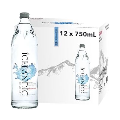 Icelandic Glacial Premium Sparkling Water 750ml Glass Bottles x 12 Per Pack – Alkaline/Low PH, Recycled Packaging, BPA Free, Carbon Neutral from Icelandic Spring. Low TDS and Mineral Content. Icelandic Glacial Premium Sparkling Water 750ml Glass Bottles x 12 Per Pack – Alkaline/Low PH, Recycled Packaging, BPA Free, Carbon Neutral from Icelandic Spring. Low TDS and Mineral Content.