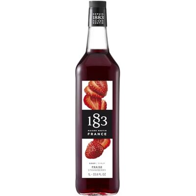 1883 MAISON ROUTIN Premium Strawberry Syrup, 1 Litre Glass Bottle Flavoured Syrup, For Coffee, Tea, Cocktails, Iced Drinks & Desserts, Made with Pure Cane Sugar, No Artificial Colours, Vegan 1883 MAISON ROUTIN Premium Strawberry Syrup, 1 Litre Glass Bottle Flavoured Syrup, For Coffee, Tea, Cocktails, Iced Drinks & Desserts, Made with Pure Cane Sugar, No Artificial Colours, Vegan