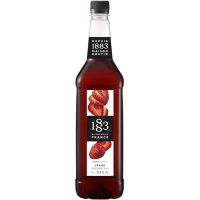 1883 MAISON ROUTIN Strawberry Syrup Perfect for Coffees, Cocktails & Smoothies Vegan-Friendly, Allergen-Free, No Preservatives 1L PET Bottle 1883 MAISON ROUTIN Strawberry Syrup Perfect for Coffees, Cocktails & Smoothies Vegan-Friendly, Allergen-Free, No Preservatives 1L PET Bottle
