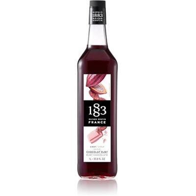 1883 MAISON ROUTIN 1883 Maison Routin Premium Ruby Chocolate Syrup, 1 Litre Glass Bottle Flavoured Syrup, For Coffee, Tea, Cocktails, Iced Drinks & Desserts, Made with Pure Cane Sugar, No Artificial Colours, Vegan 1883 MAISON ROUTIN 1883 Maison Routin Premium Ruby Chocolate Syrup, 1 Litre Glass Bottle Flavoured Syrup, For Coffee, Tea, Cocktails, Iced Drinks & Desserts, Made with Pure Cane Sugar, No Artificial Colours, Vegan